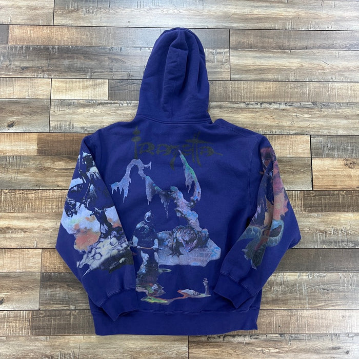 Supreme Frazetta Zip Up Hooded Sweatshirt Washed Navy