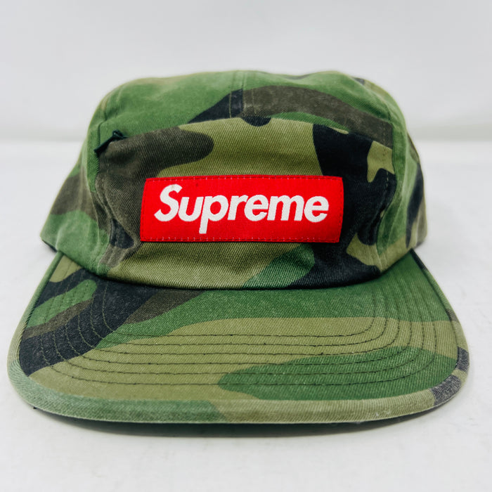 Supreme Front Panel Zip Camp Cap Woodland