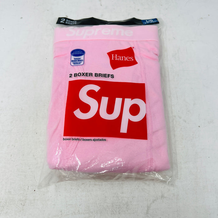Supreme Hanes Boxer Briefs (2 Pack) Pink