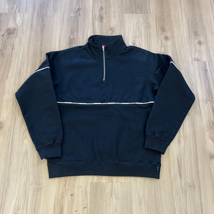 Supreme Logo Piping Half Zip Sweatshirt Black