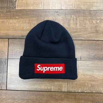 Supreme New Era Box Logo Beanie (FW24) Navy