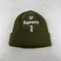 Supreme New Era Cross Box Logo Beanie Green