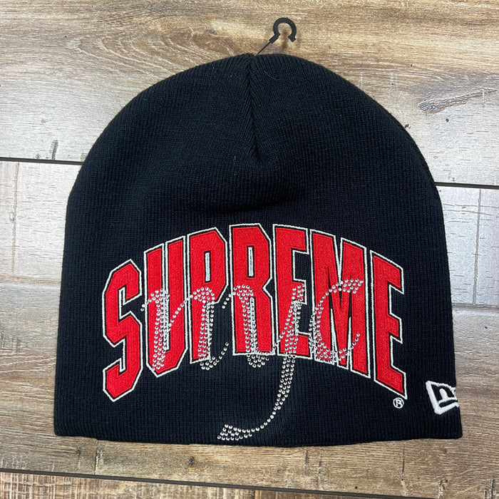 Supreme New Era Rhinestone Beanie (SS26) Navy