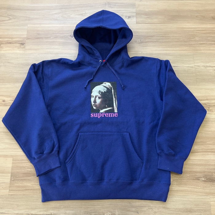 Supreme Pearl Hooded Sweatshirt Washed Navy