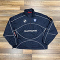Preowned Supreme Reflective Piping Pullover in navy blue