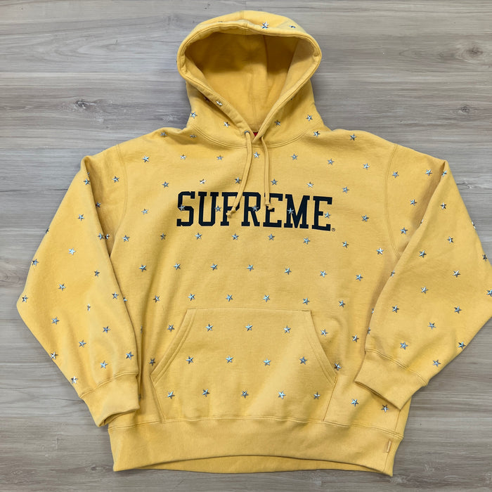 Supreme Stars Studded Hooded Sweatshirt Dusty Gold