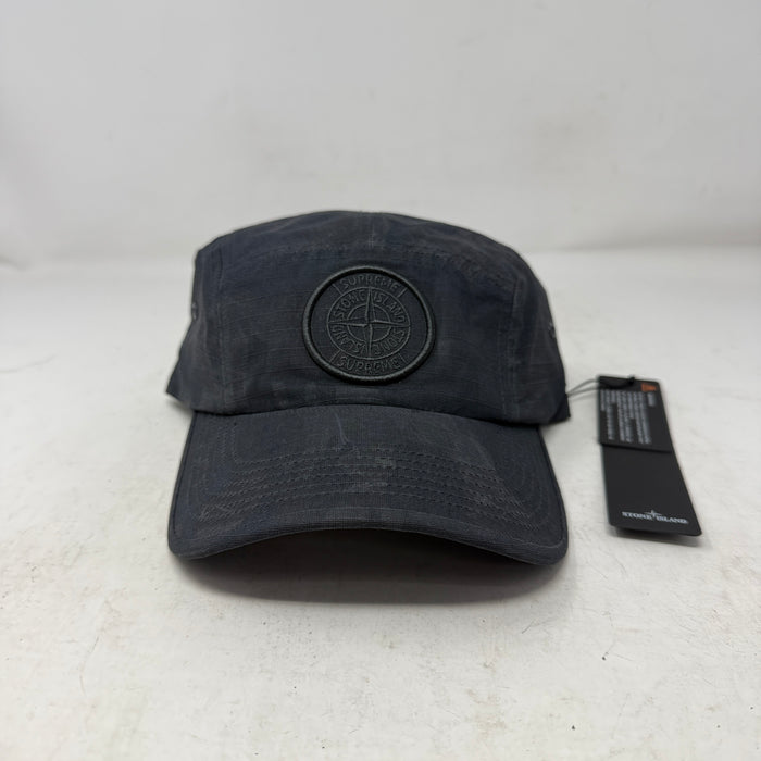 Supreme Stone Island Reactive Ice Camo Ripstop Camp Cap Black