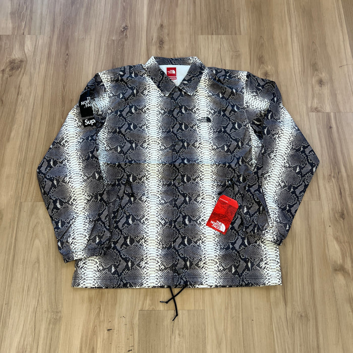 Supreme The North Face Snakeskin Taped Seam Coaches Jacket Black
