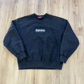 Supreme Washed Box Logo Crewneck Black