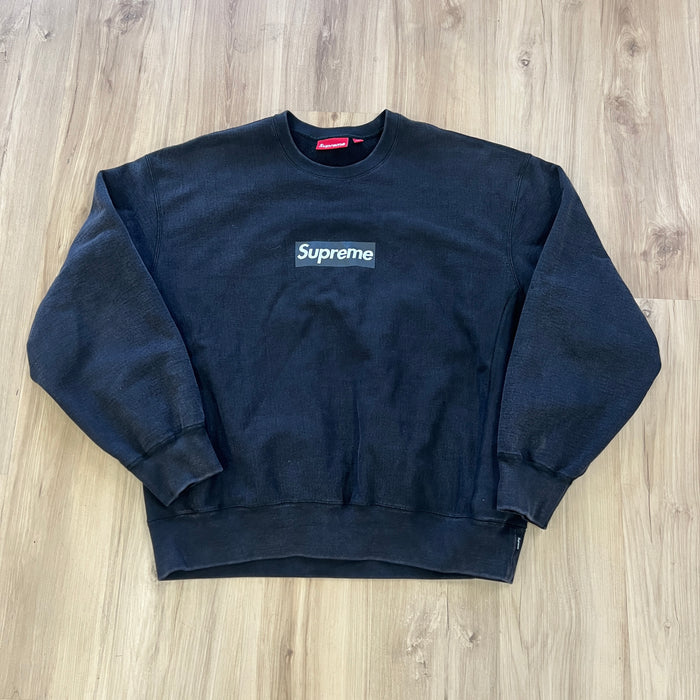 Supreme Washed Box Logo Crewneck Black