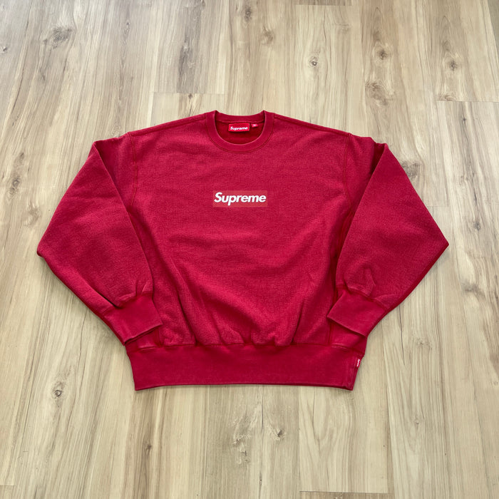Supreme Washed Box Logo Crewneck Red