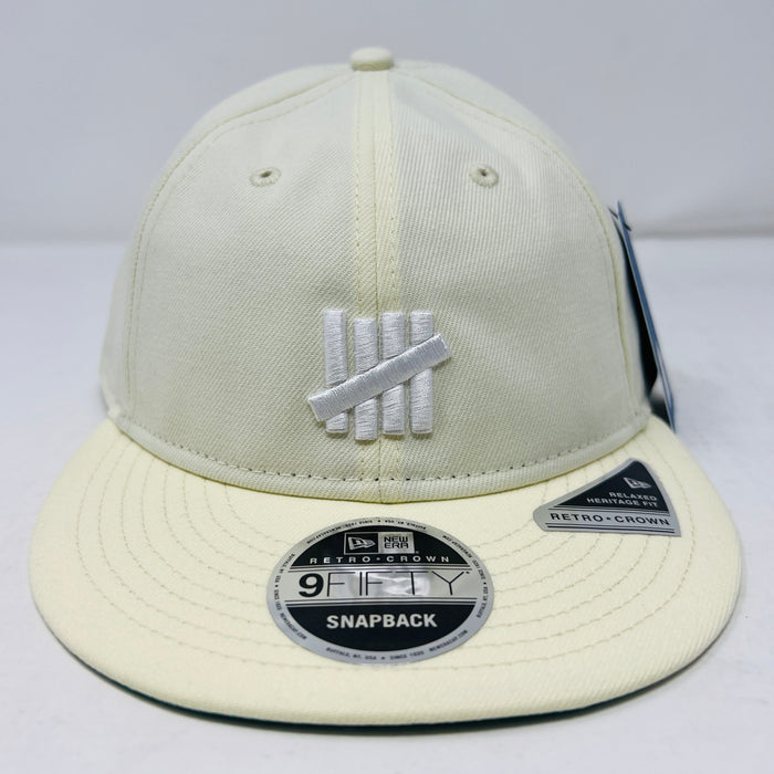 UNDEFEATED X New Era Retro Crown Snapback Off-White