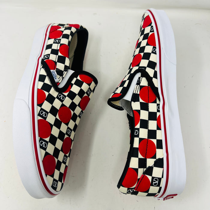 Vans Classic Slip-On Valentino Garavani Checkerboard Big Dots Black White Red (SAMPLE)